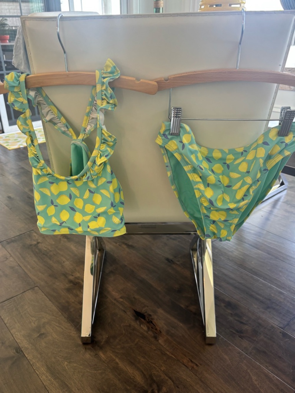 GAP Kids Mint Green Lemon Print bikini